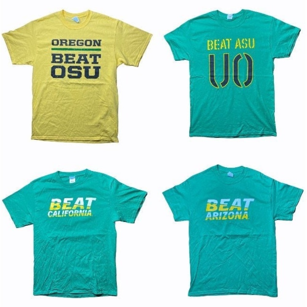 Lot of 4 oregon ducks football shirts